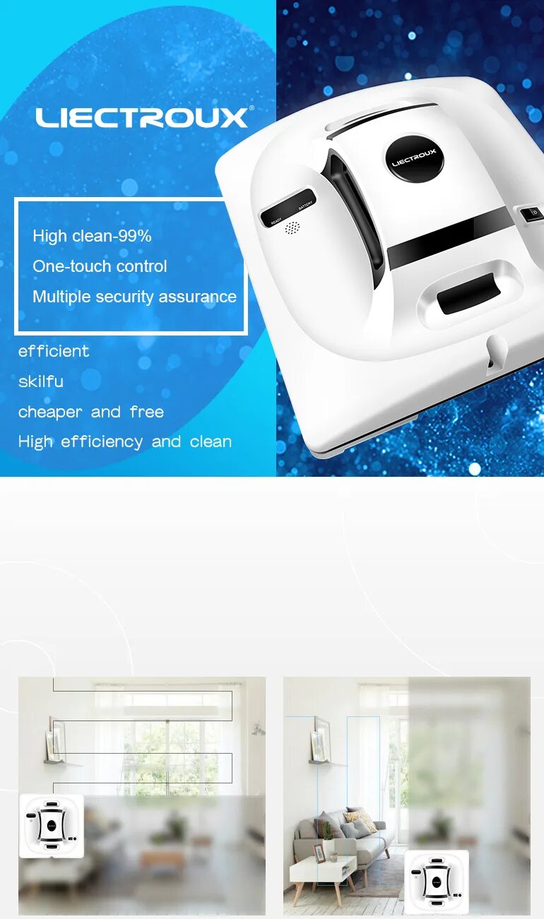 Оконный робот LIECTROUX. LIECTROUX x6. Glass-Cleaning Robot пульт. Automatic Smart Cleaning Robot 3 Modes мойщик окон.