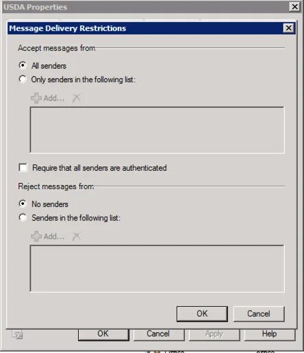 Delivery failed returned to sender. Динамические группы рассылки exchange. группы рассылок в exchange distribution list. linked mailbox exchange пиктограмма. require that all senders are authenticated.
