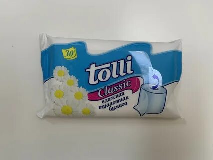 Влажная туалетная бумага tolli
