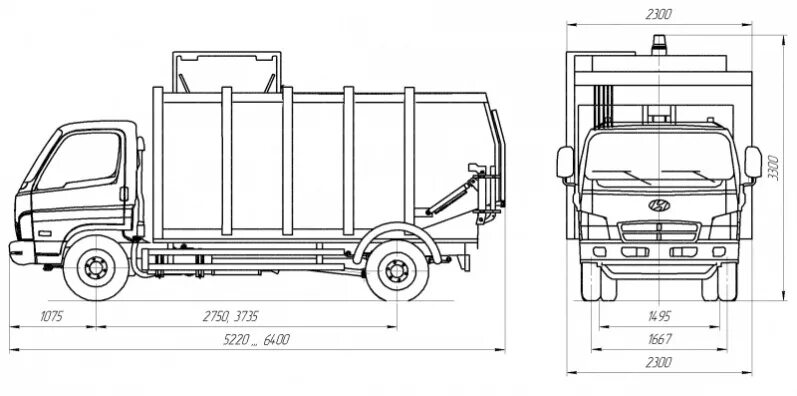 Hyundai hd78 характеристики. Hyundai hd78 габариты. Мусоровоз hd78 габариты.