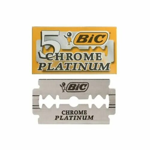 Лезвия BIC Chrome Platinum. БИК лезвия для станка (5шт). Лезвия BIC Chrome 5шт. Лезвия для безопасной бритвы Спутник хром.