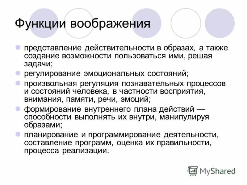 Функции воображения. Роль воображения. Функции воображения в психологии. Роль воображения в познавательной деятельности. Воображение процесс создания образов воображения