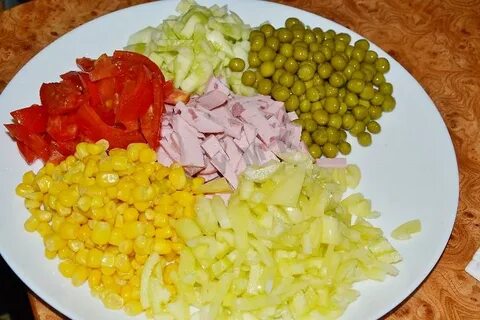 Рецепт горошка с колбасой