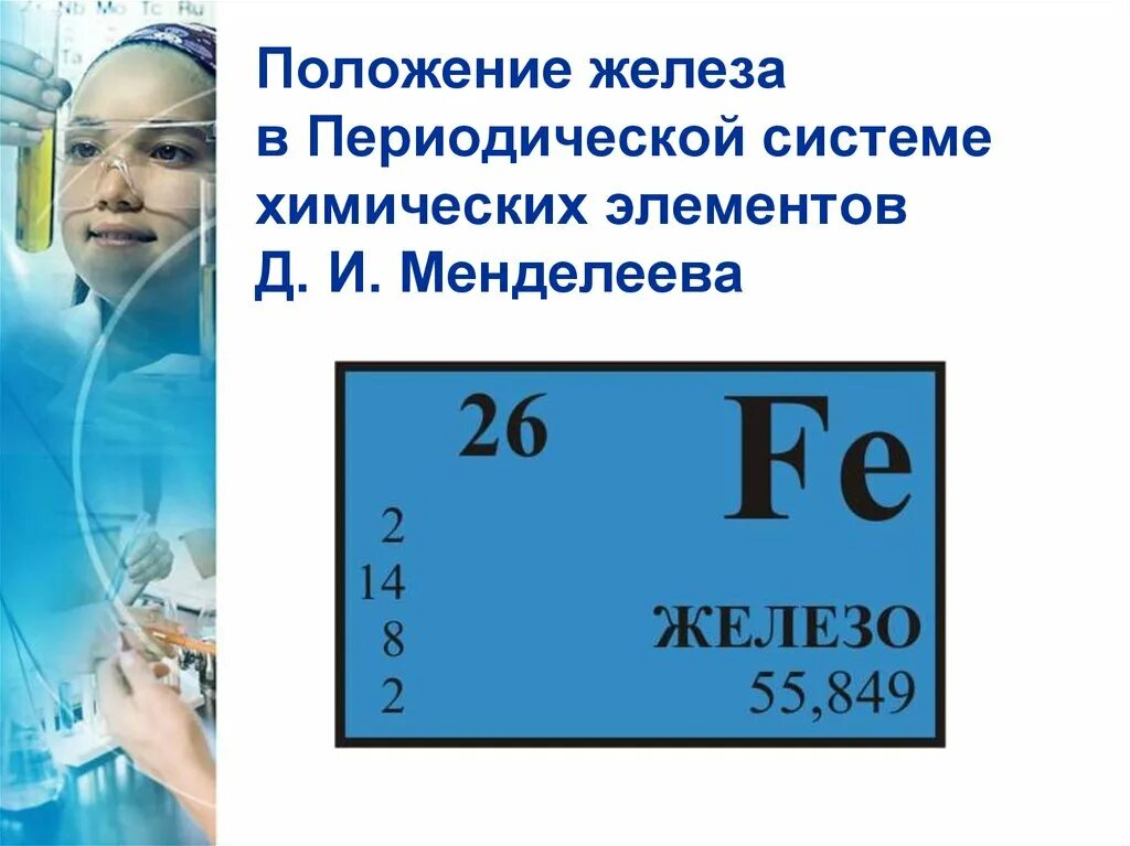 Положение железа в периодической системе химических элементов. Положение железа в ПСХЭ. Положение в периодической системе д.и. Менделеева железа. Химический символ железа.