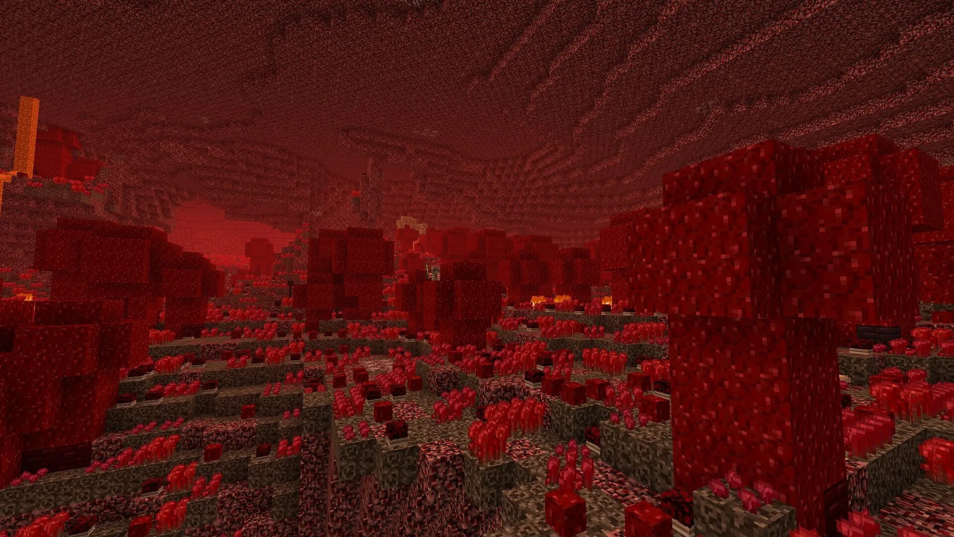 Better nether 1.16 5. Майнкрафт better Nether. Багровый лес майнкрафт 1.16. Адский биом майнкрафт. Overworld Nether.