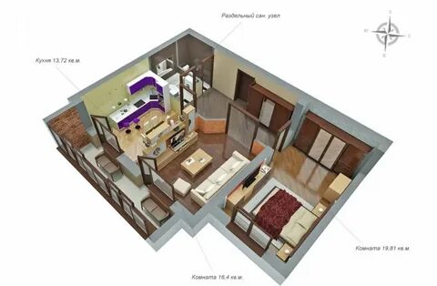 Сколько метров двухкомнатные квартиры