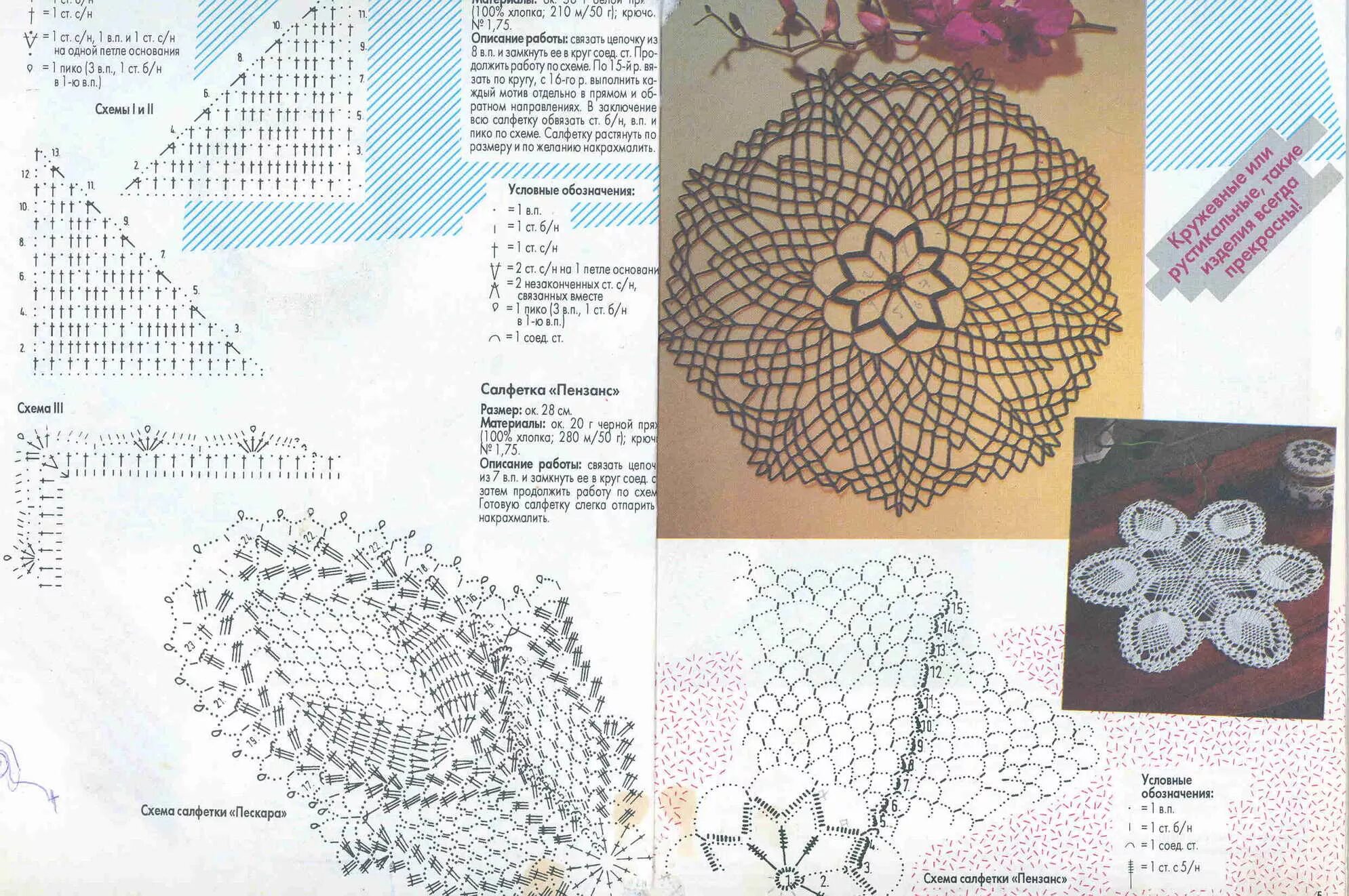 журналы салфетки крючком схемы