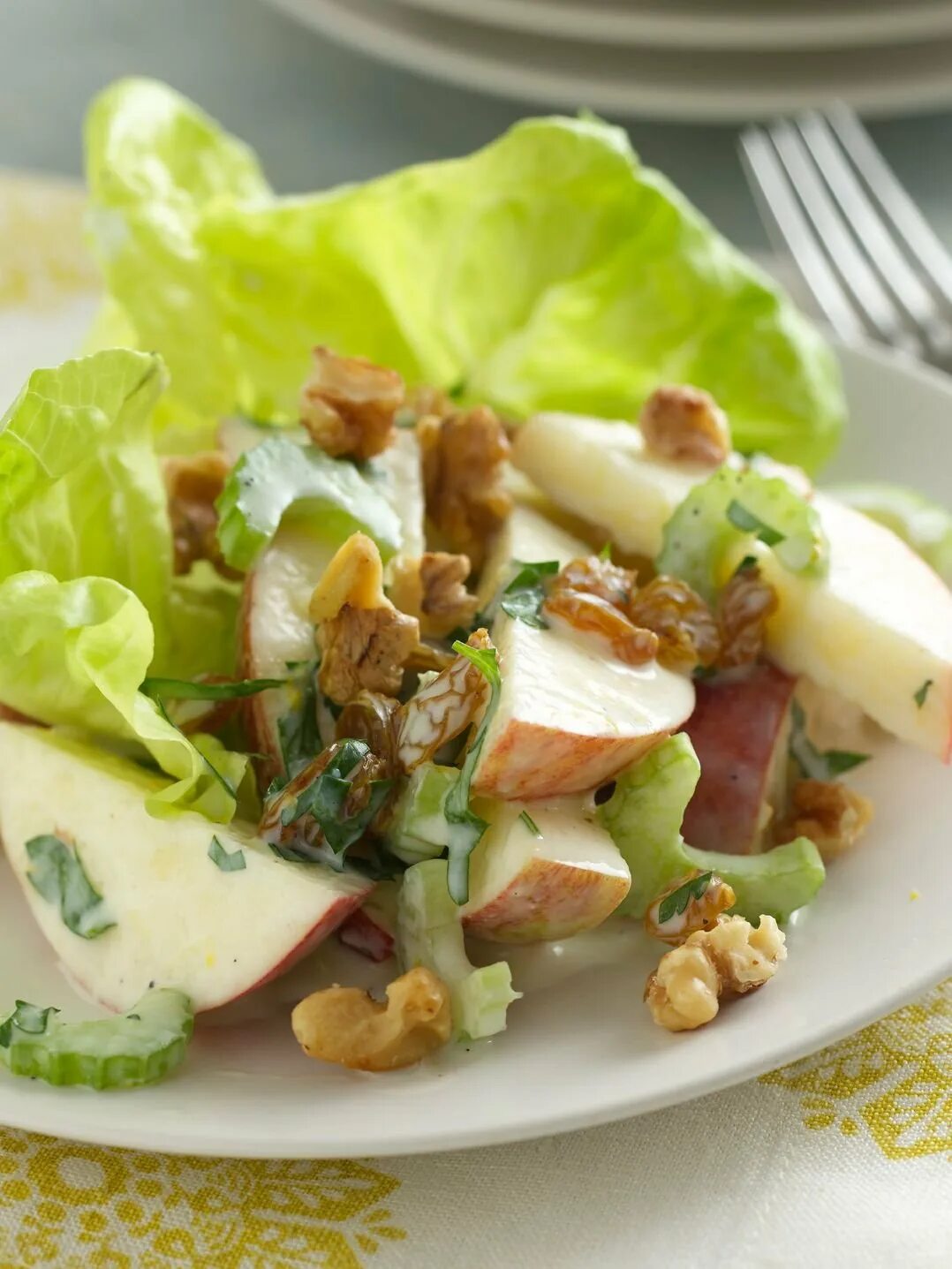 Классический салат с сельдереем. Waldorf Salad (вальдорфский салат). Уолдорф Астория салат. Салат Уолдорф классический. Салат Вальдорф с курицей и сельдереем и яблоком.