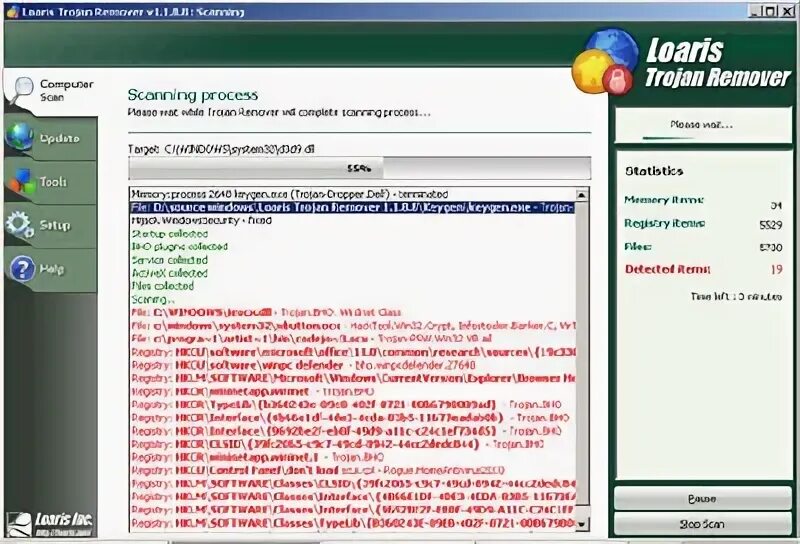 Как удалить trojan. Loaris trojan remover как удалять вирусы. троян в блокноте.