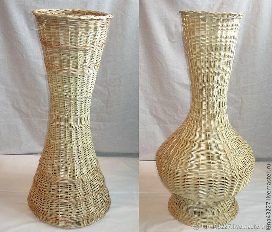 Ваз из газетных трубочек. Плетеные вазы напольные. Напольная ваза из бумажной лозы. Ваза плетеная напольная. Плетеные вазочки.