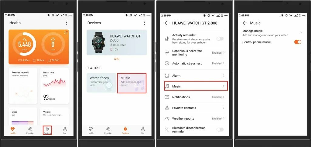 Music Huawei Watch Gt Sale