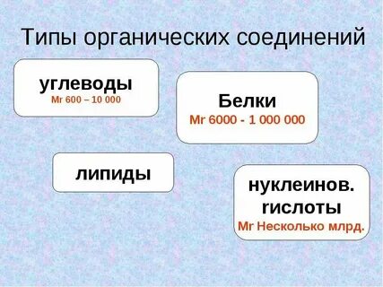 Органические и неорганические вещества в живых организмах