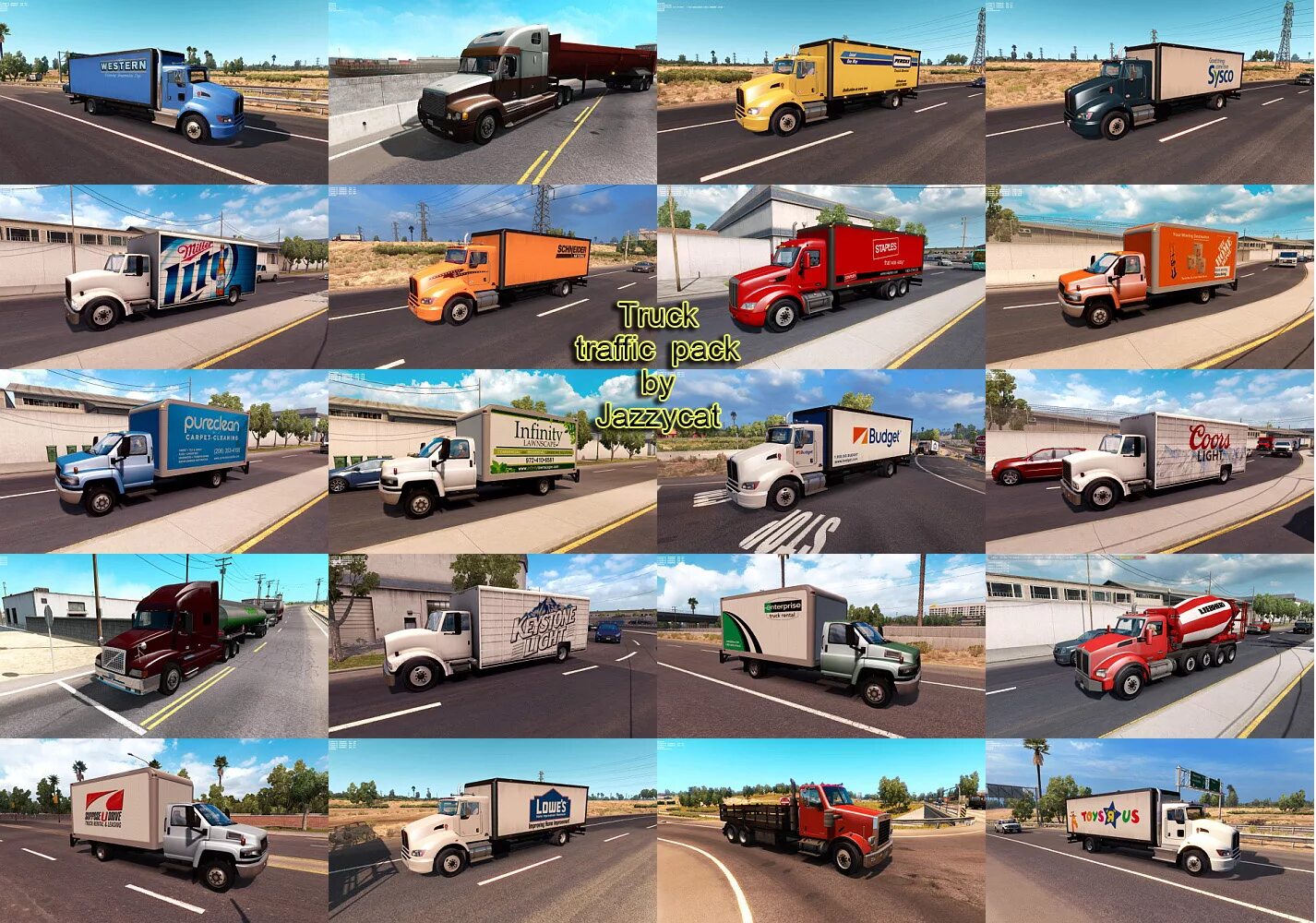 Список грузовиков. American Truck Simulator. Трафик для етс 2 1 36. Американ трак симулятор 2016. American Truck Simulator 2 Грузовики.