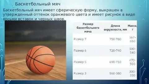 В каком спорте мяч имеет наибольший размер