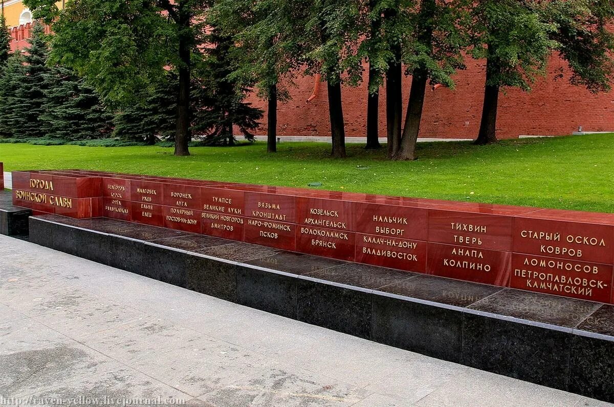 В каком городе находится аллея городов героев