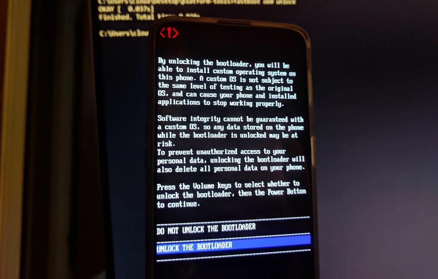 Unlock bootloader