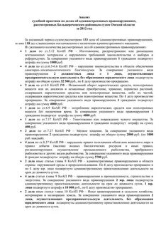 Обзор судебной практики коап