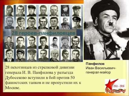 Панфиловцы имена героев