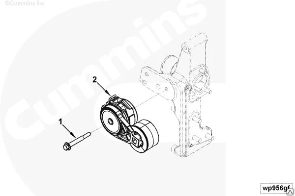 Болт натяжителя ремня Камминз 2.8. 5332218 Натяжитель ремня cummins ISF 2.8. Кронштейн натяжителя ремня cummins 2.8. Натяжитель камминз 2.8