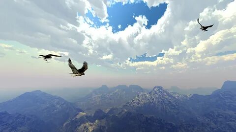Flying but