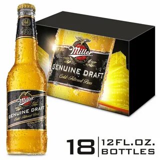 Miller Genuine Draft Beer, American Lager, 18 Pack Beer, 12 fl. oz.