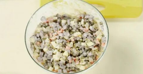 Рецепт оливье с мясом и солеными огурцами