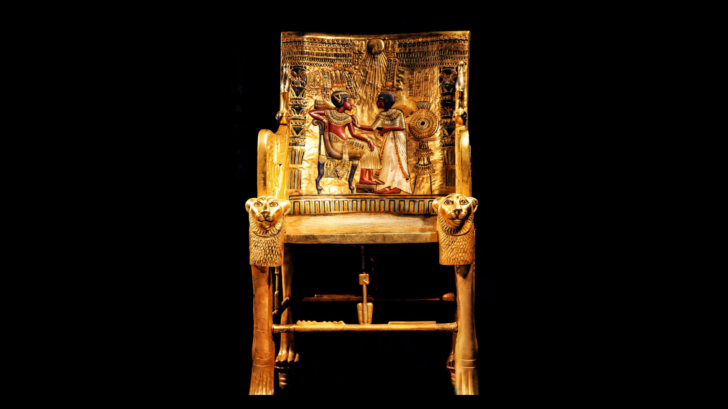 Трон фараона тутанхамона. Золотой трон Тутанхамона. Трон из гробницы Тутанхамона. Каирский музей трон Тутанхамона.