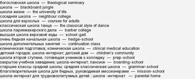 Английская школа текст