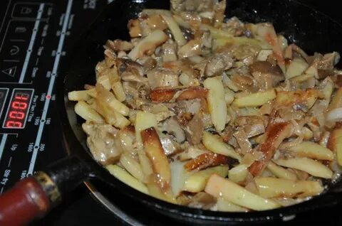 Как готовить шампиньоны на сковороде с картошкой