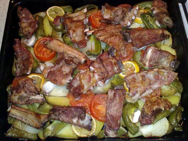 Мясо с овощами в духовке на гриле Вкусно. Просто. Быстро. Постила