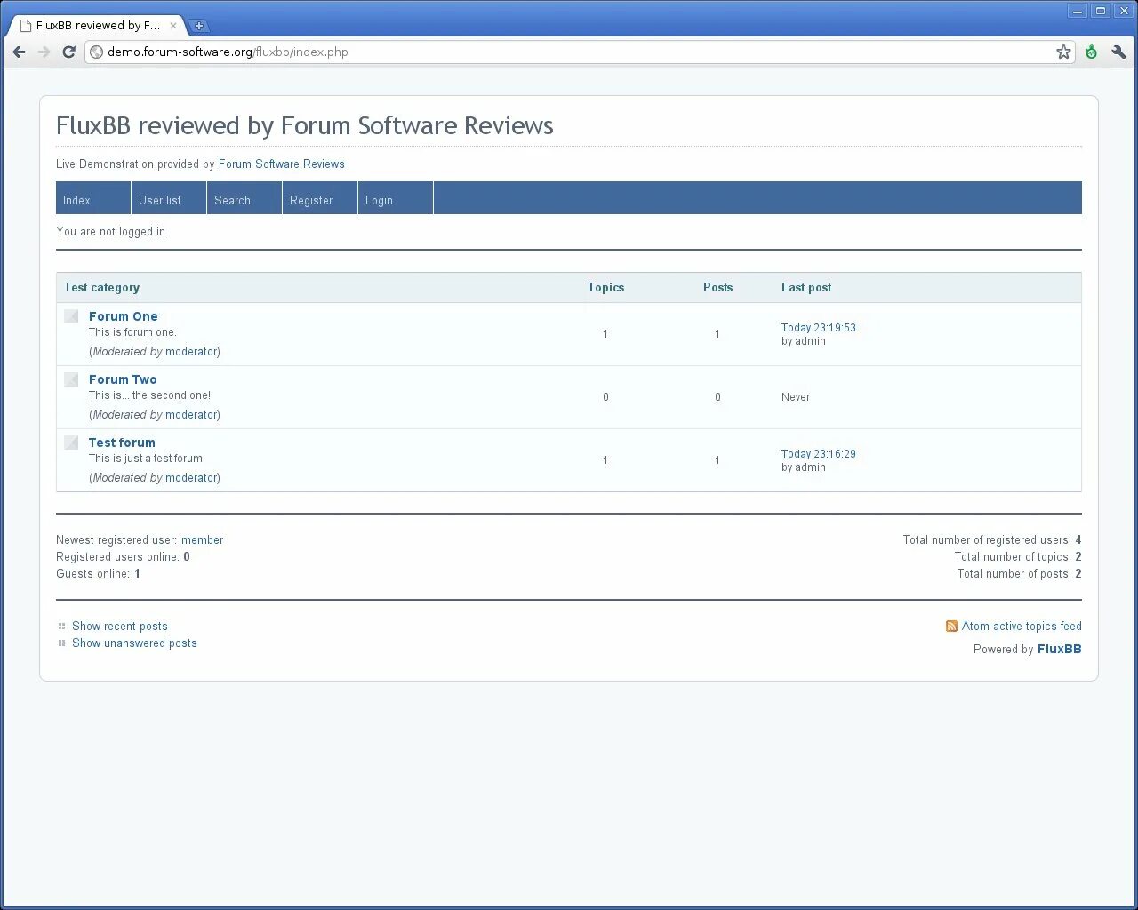 Index registration