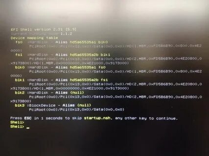 Uefi shell