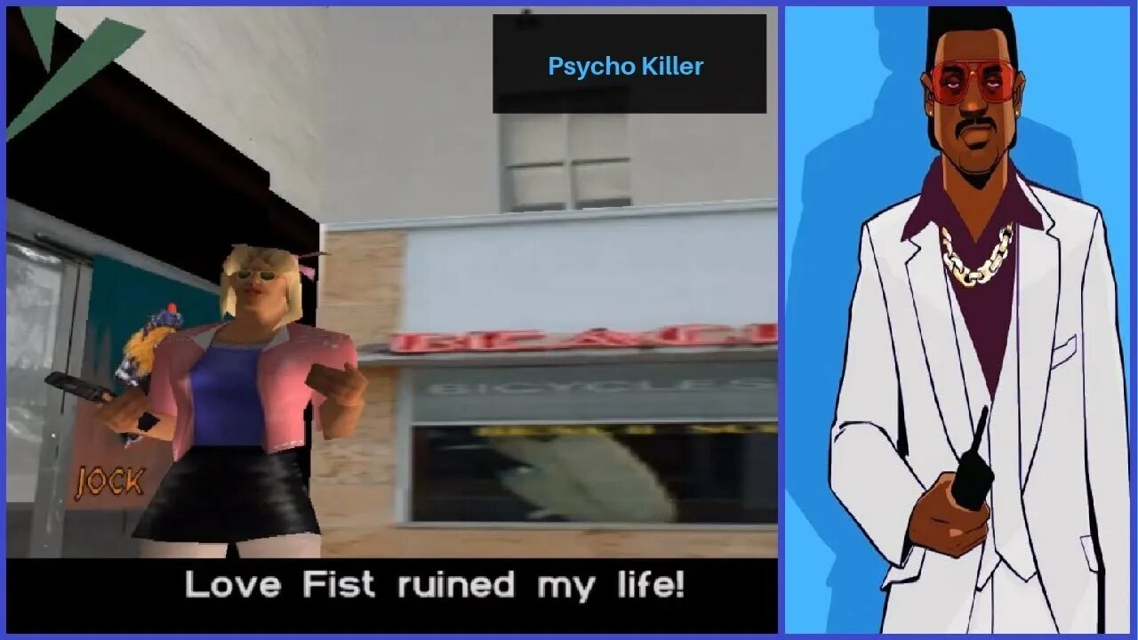 Кендии тваямоть вторая обманула маньяк гта. МАНЬЯК ГТА Вайс. Psycho Killer GTA vice City. Чистильщик ГТА вай Сити миссия. ГТА киллер Сити.