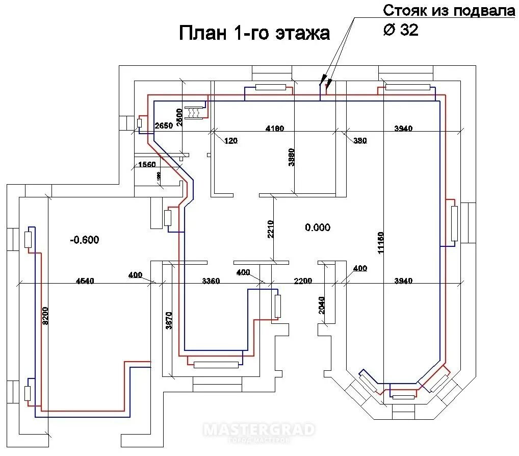 Стояк на плане