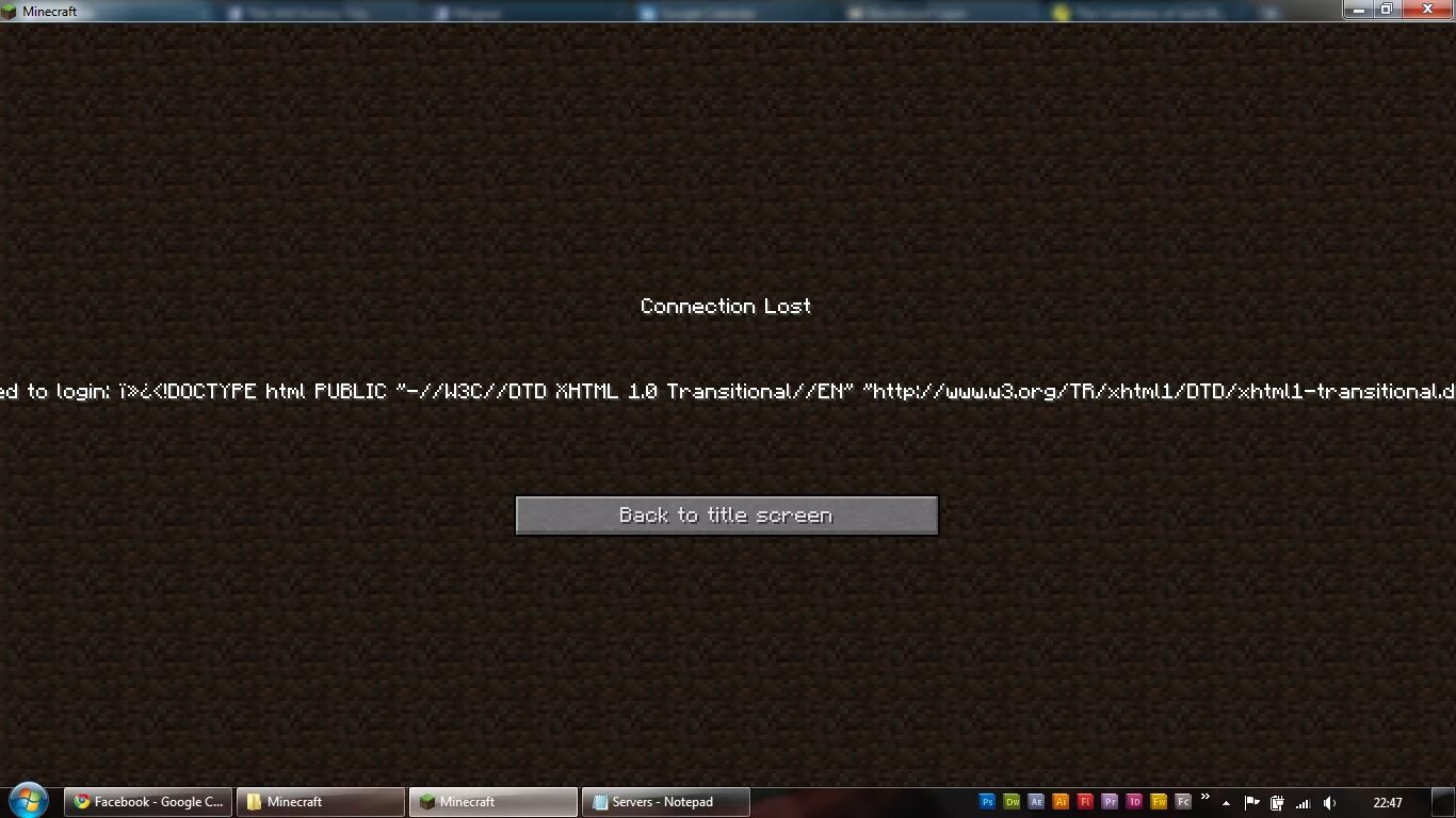 minecraft java edition technical issues - What's With the Server Connection Erro