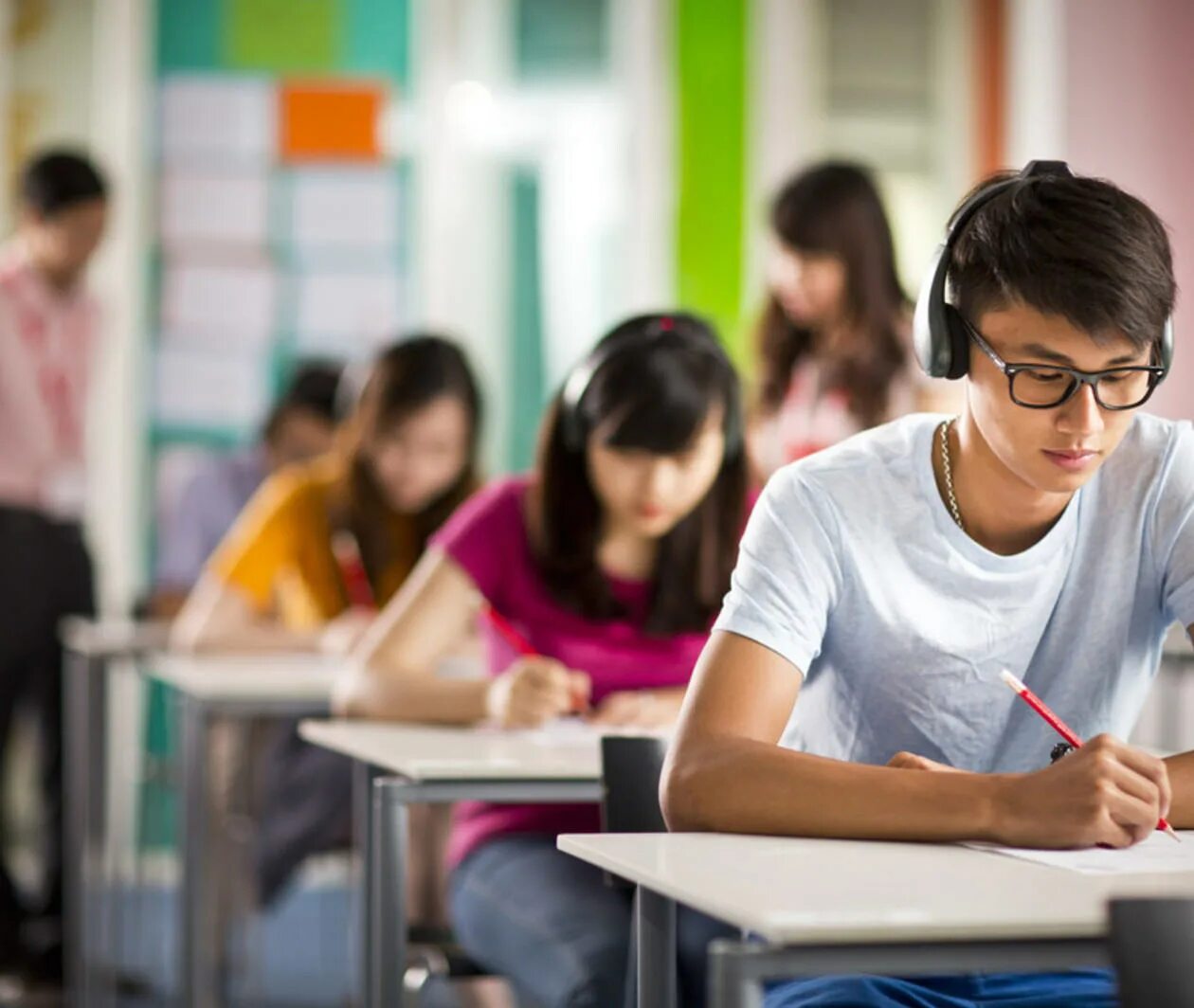 Students pass the exam. Students pass the exam
