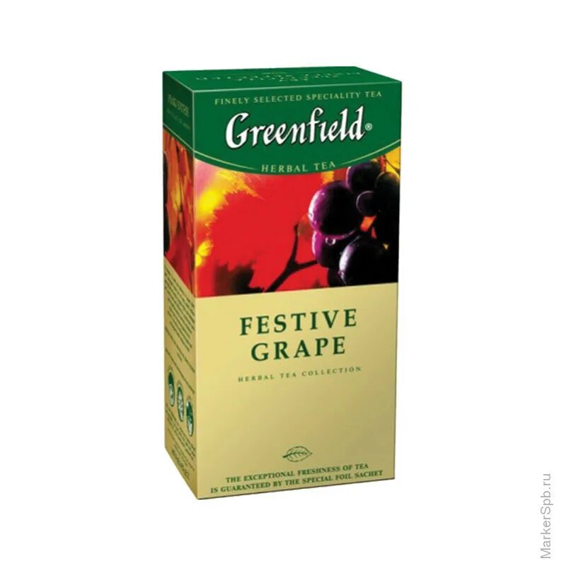 Чай Гринфилд фестив Грэйп 25пак. Чай "Гринфилд" festive grape 25пак. Чай Гринфилд фестив грейп 25 пак. Чай травяной Greenfield festive grape, 25 пакетиков*2 г.