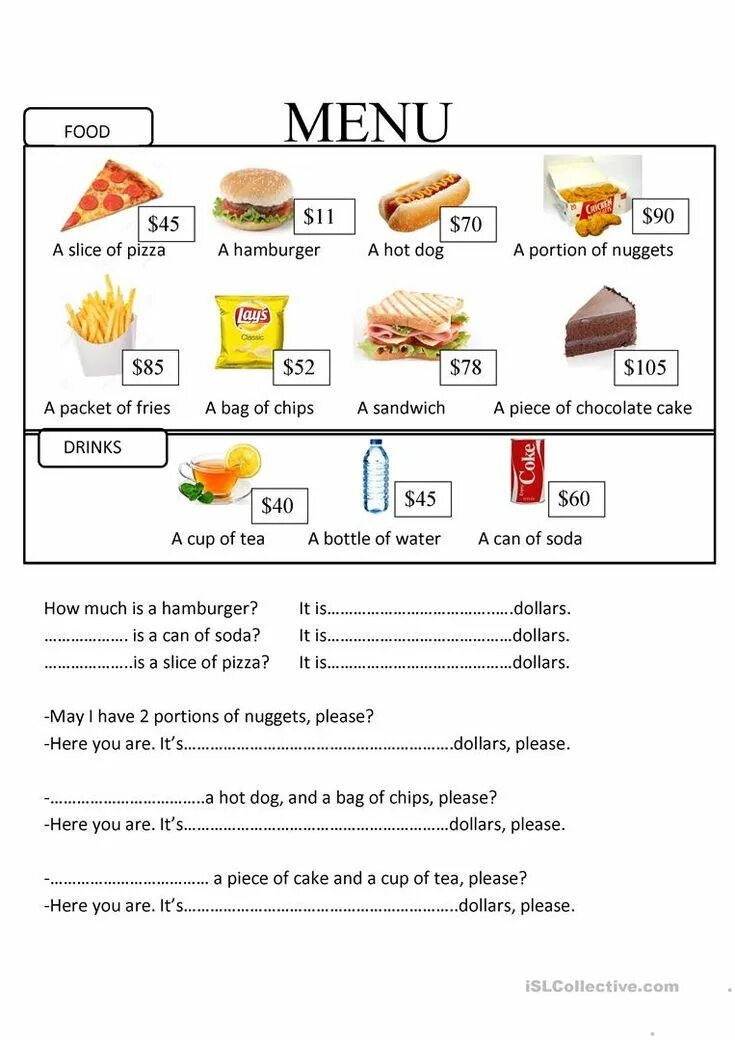 Worksheets английский food. Диалог ordering food. At the Restaurant задания. Food ресторан Worksheet.