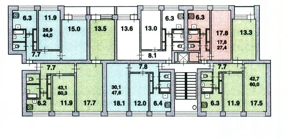 1P-303-11 серия и проект дома, планировки квартир, характеристики, фото и описан