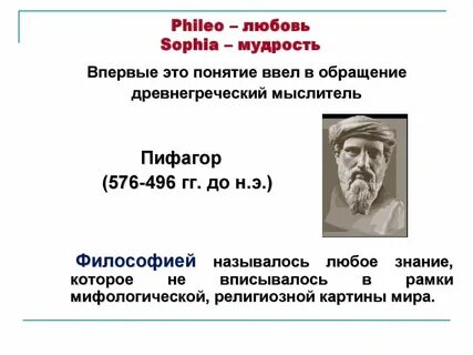 Любовь к мудрости с греческого