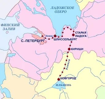 Река волхов на карте