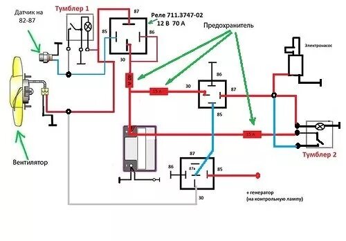 Реле умз. Электрическая схема включения вентилятора охлаждения КАМАЗ. Схема подключения электромагнитной муфты вентилятора КАМАЗ евро 2. Схема включения вентилятора КАМАЗ 65115. Схема включения вентилятора охлаждения КАМАЗ.