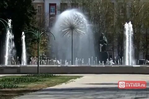 Открытие фонтанов в твери