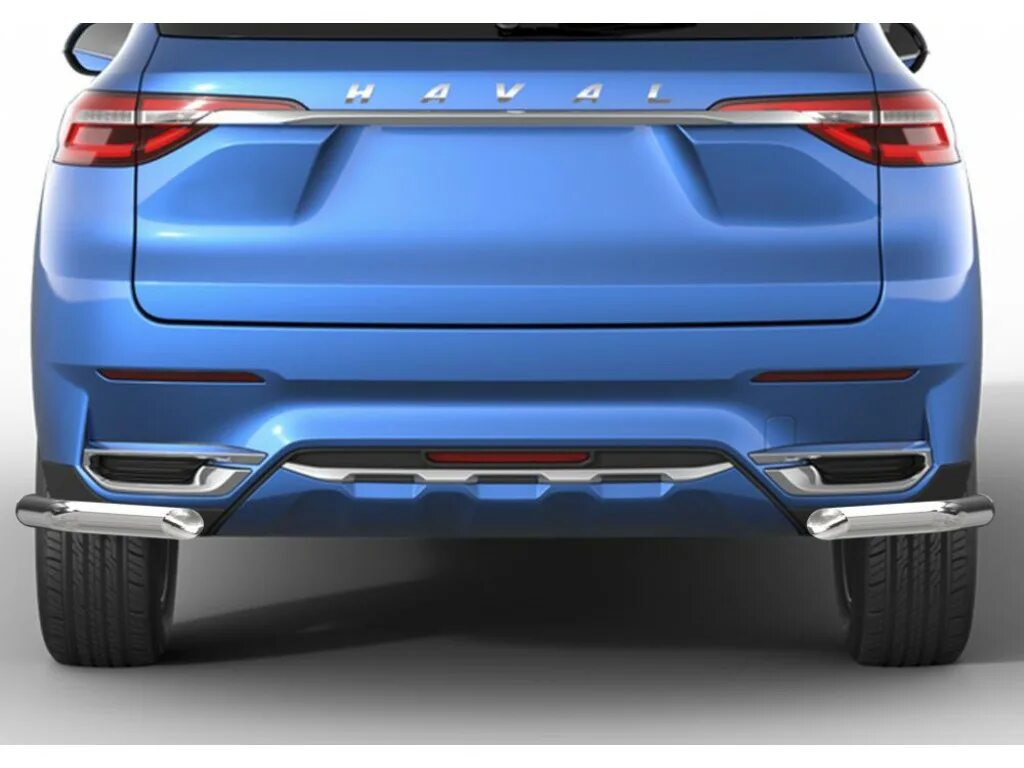 Хавал м6 задний бампер. Защита заднего бампера d57 уголки haval f7. защита заднего бампера d57 + комплект крепежа, rival, hyundai santa fe (2025- ).