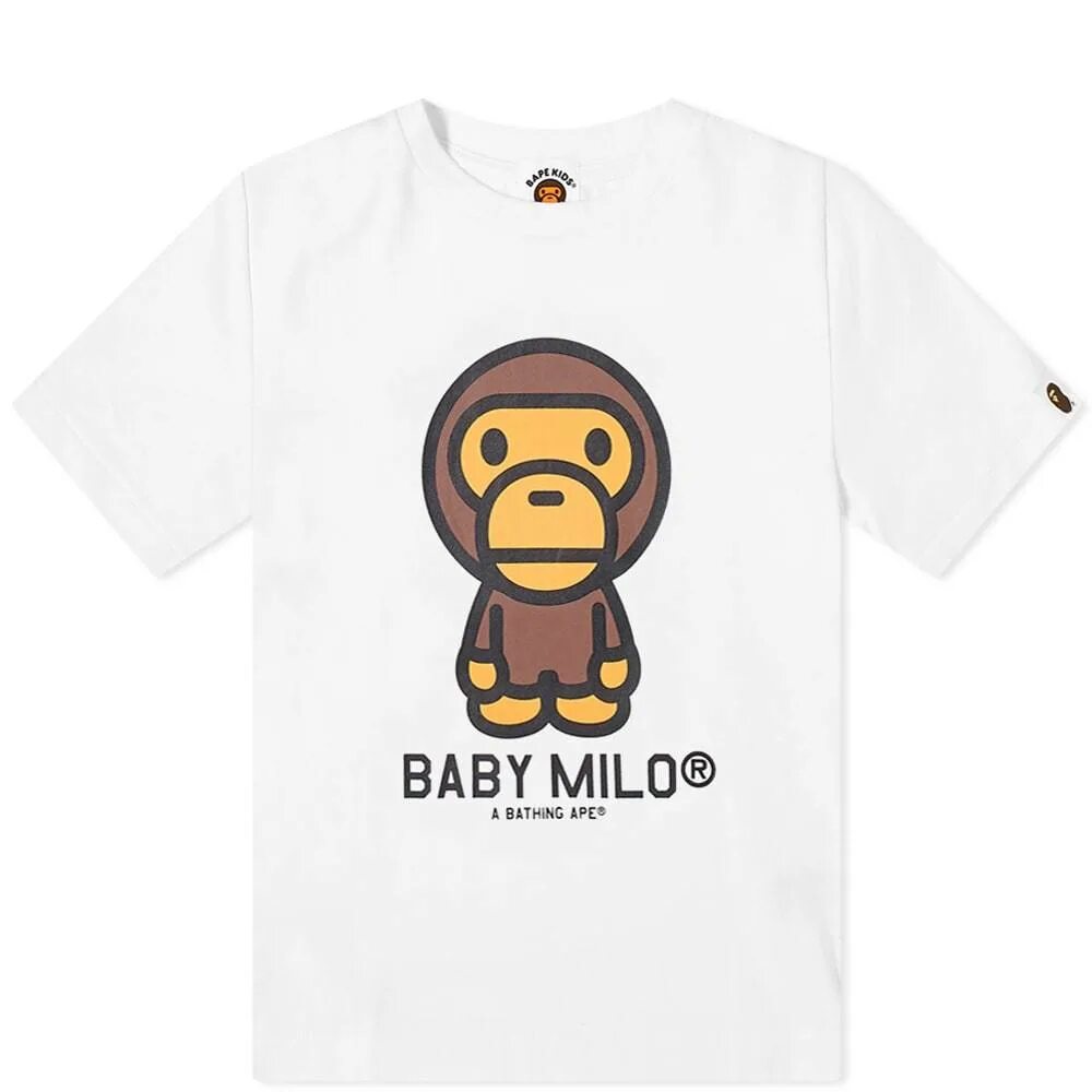 Орви беби мело. Bape Baby Milo t Shirt. Bape x Baby Milo футболка. Майка Bape Baby Milo. Футболка Bape Milo.