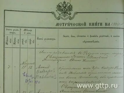 Метрическая книга села