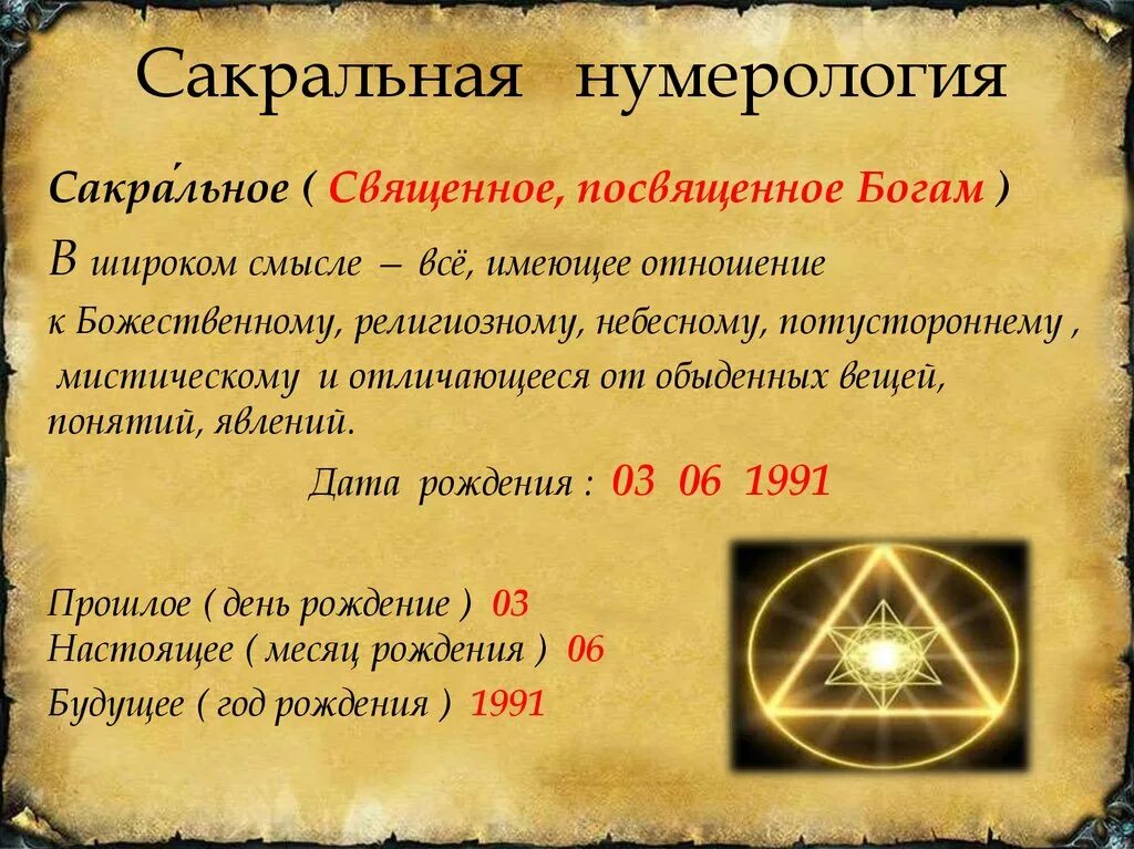 Сакральное число по дате