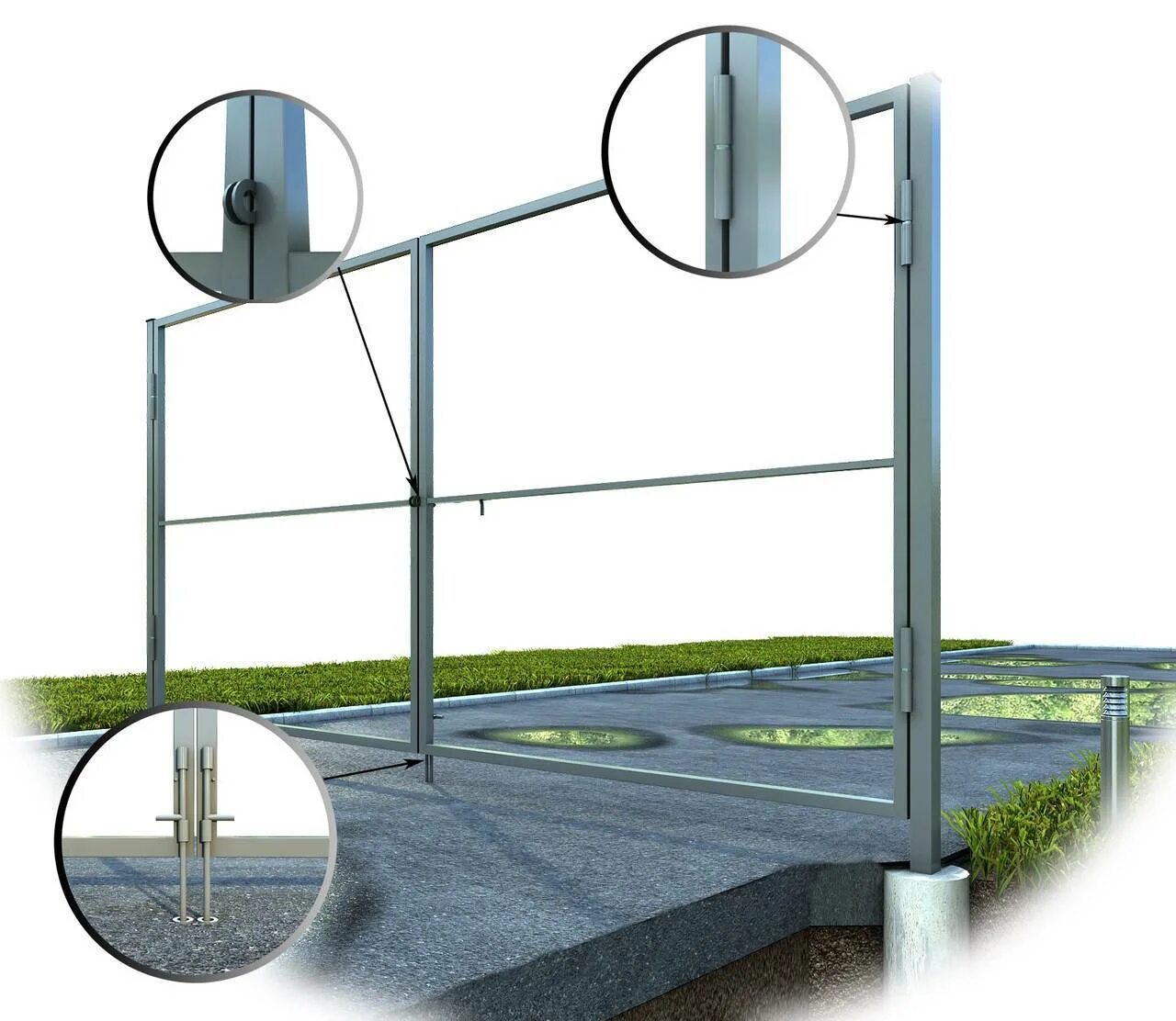 Как установить столбы под ворота. Схема забор профнастил ворота калитка. Установка столбов распашных ворот. Схема бетонирования столбов под распашные ворота. Бетонирование столбов для забора м300.