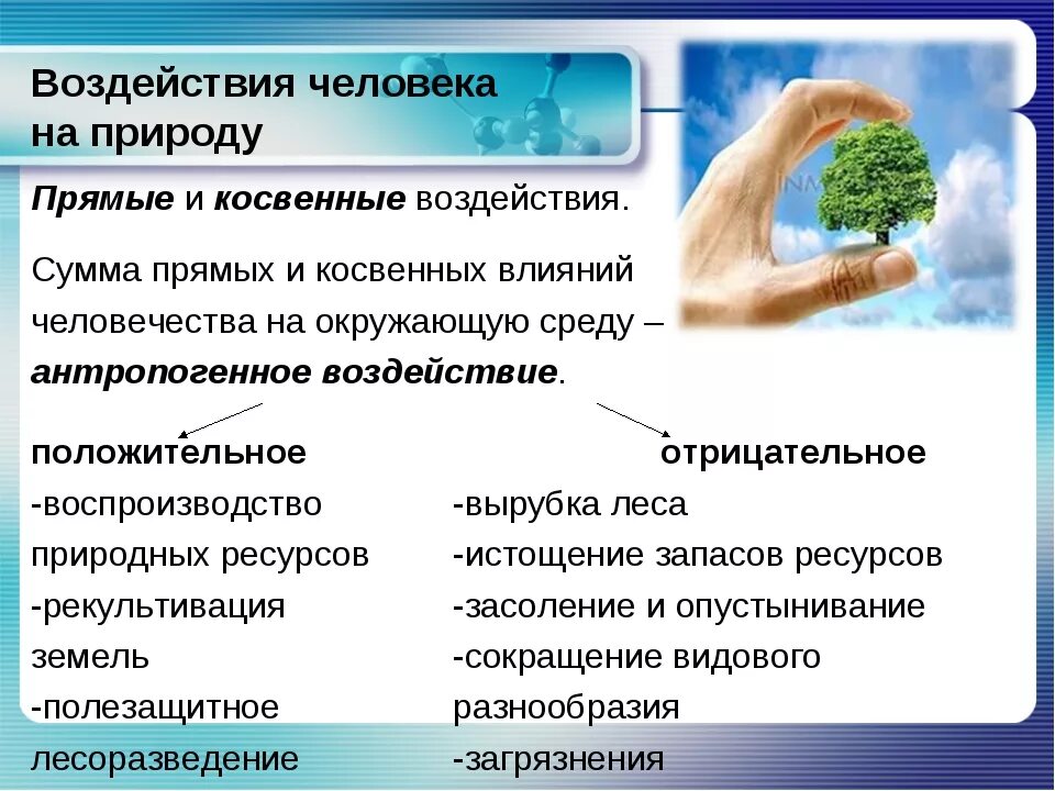 Положительные и негативные воздействия человека на природу. Конструктивное воздействие человека на природу. Влияние человекатна прирду. Влияние человека на природу. Влияние природы на общество 6 класс