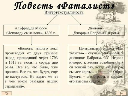 Вопросы по повести фаталист